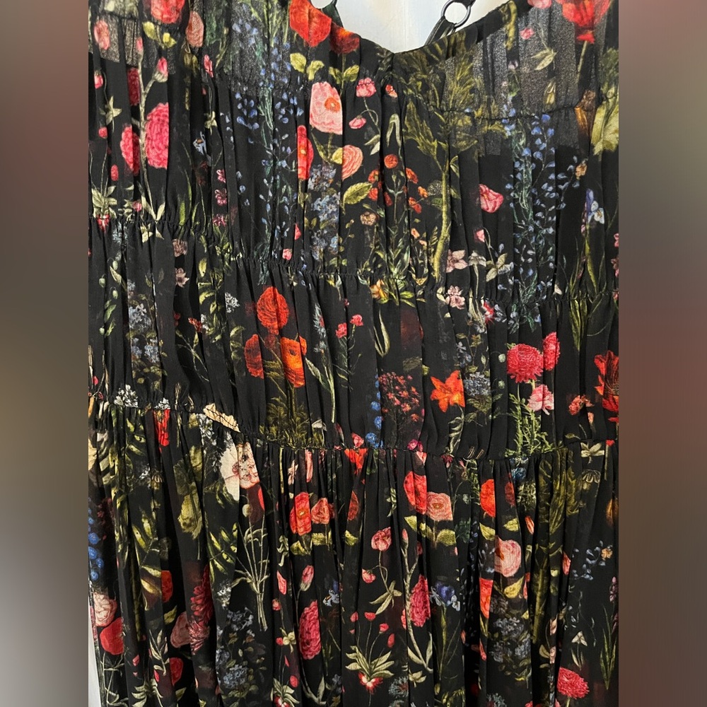 Payal Jain Black Floral Dress Size XS - Picture 2 of 8